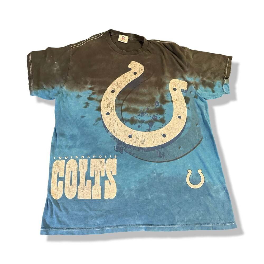 Vintage 90s Indianapolis Colts NFL Tie-Dye Graphic T-Shirt